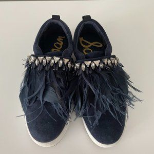 Sam Edelman Feather & Rhinestone Slides